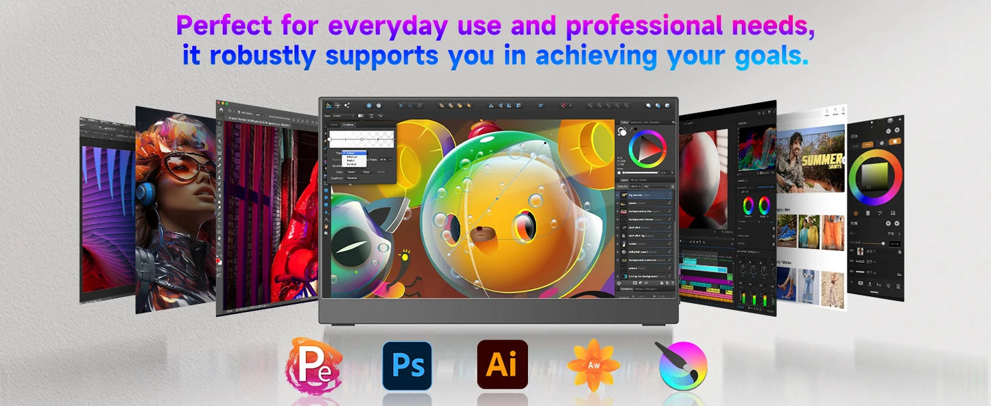 UPERFECT 13.3 Inch 4K OLED Portable Monitor with Speakers & USB-C / HDMI