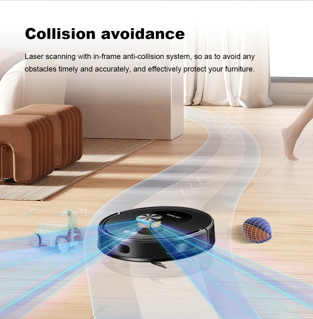 Liectroux T9 Robot Vacuum & Mop – 6500Pa LiDAR Mapping, Self-Empty Station, Dual-Band WiFi