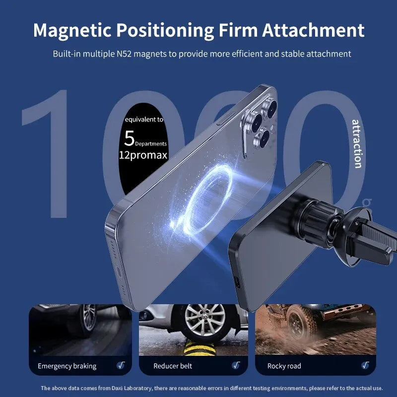 30W Magnetic Wireless Car Charger – Air Vent Phone Holder for iPhone