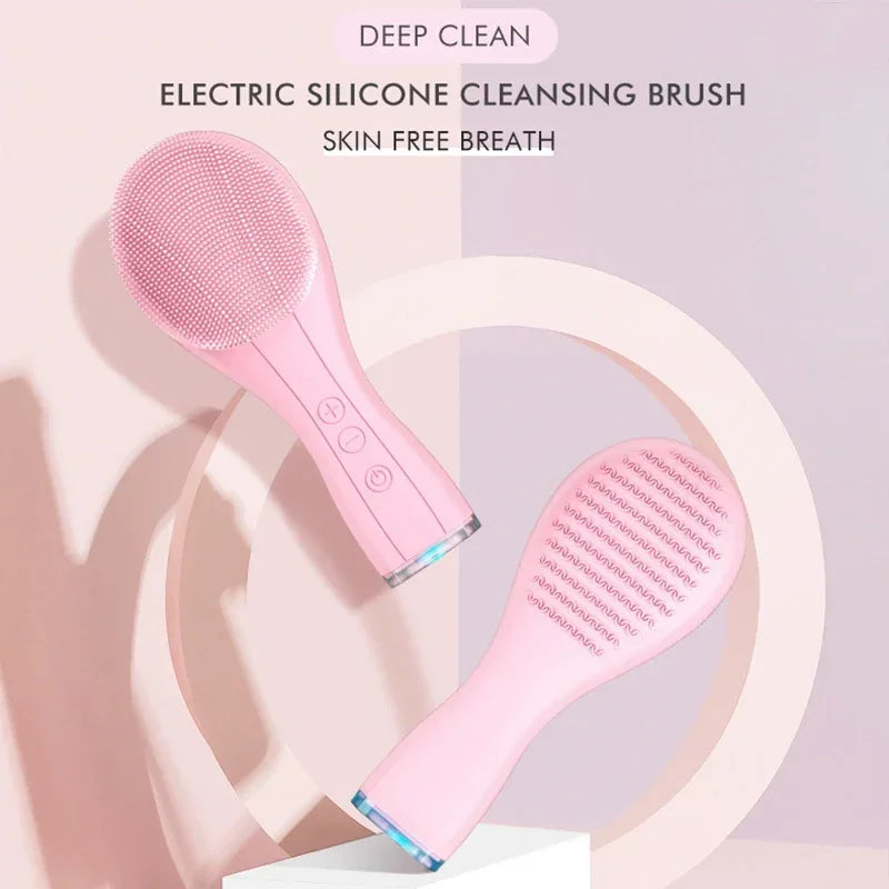 Windaily Rechargeable Silicone Facial Cleansing Brush – IPX7 Waterproof Deep Clean Vibration Tool