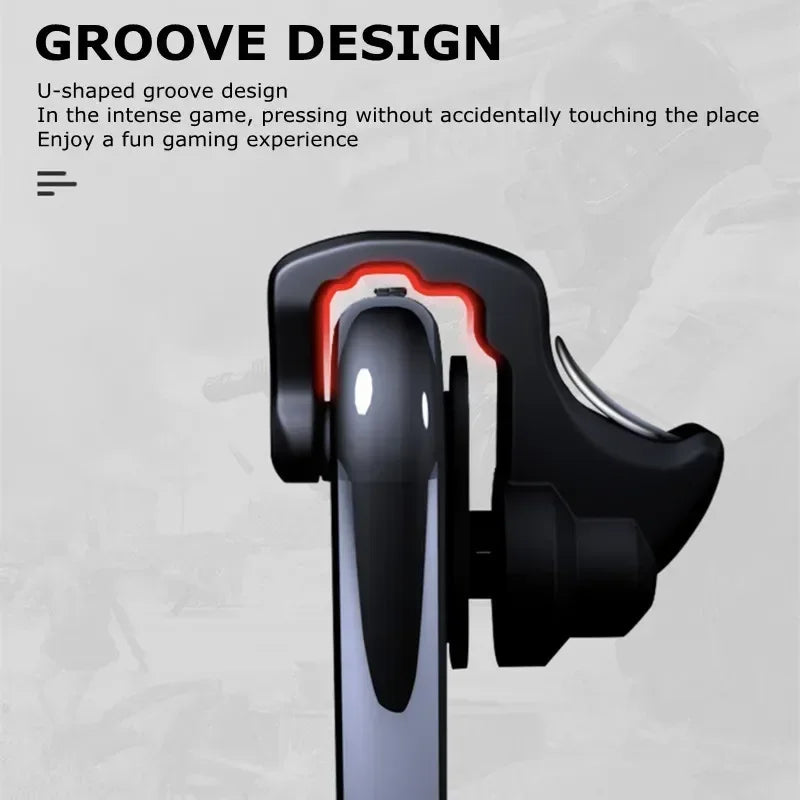 4-Finger Mobile Game Triggers (2PCS) – PUBG L1R1 Physical Buttons for iOS & Android