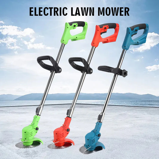 NEWBEAT Cordless Grass Trimmer Brushless Electric Lawn Cutter Adjustable Telescopic Handle