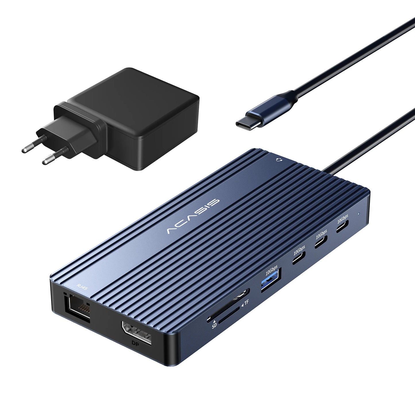 DS-0203 14-in-1 USB-C Docking Station – Triple Display HDMI Hub with 100W PD & Ethernet