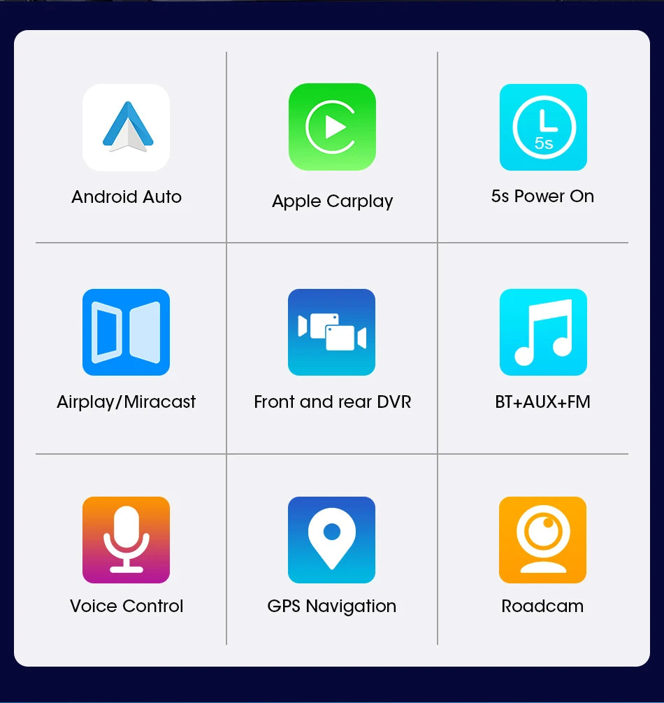 T369 11.26″ Wireless CarPlay Screen with 4K Rotatable Camera