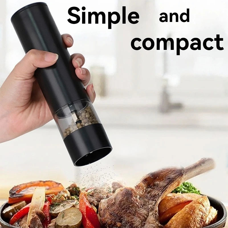 Electric Salt & Pepper Grinder – USB Rechargeable Automatic Spice Mill with Adjustable Grind