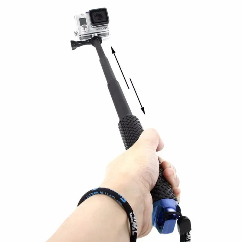 Self-Lock Extendable GoPro Monopod Stick with Tripod Adapter (480mm)