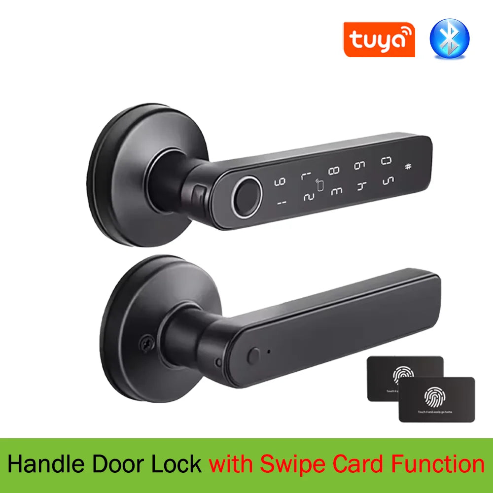 Tuya Smart Door Lock X1/X2 – Fingerprint, Password & App Control with Emergency USB