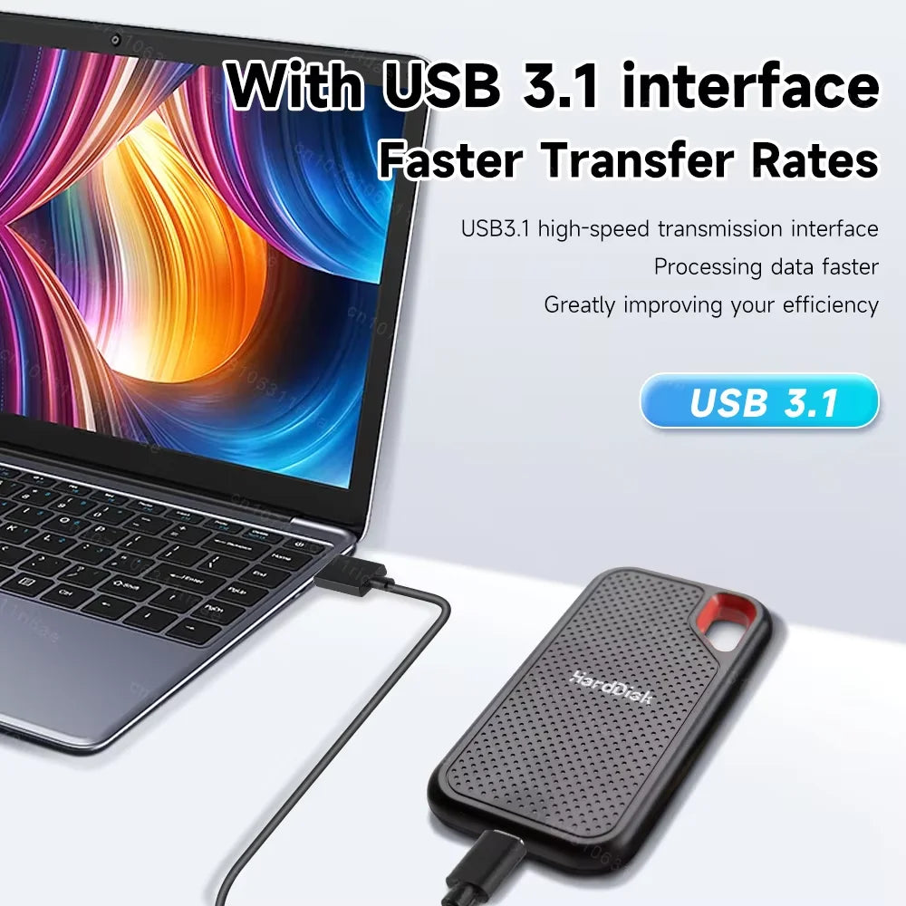 USB 3.2 Portable SSD External Drive – Fast Storage for Laptop, Desktop & Gaming Consoles