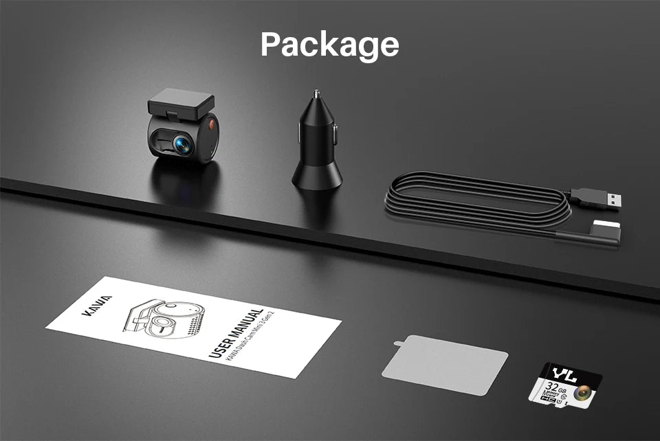 KAWA MINI3 Gen2 2K Dash Cam – Hidden WiFi Car DVR with Voice Control & Night Vision