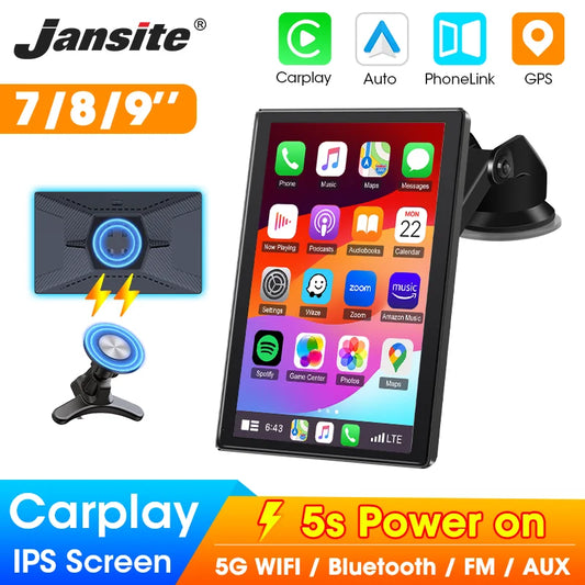 Jansite Smart Car Monitor with Wireless CarPlay & Android Auto – 7–9 Inch