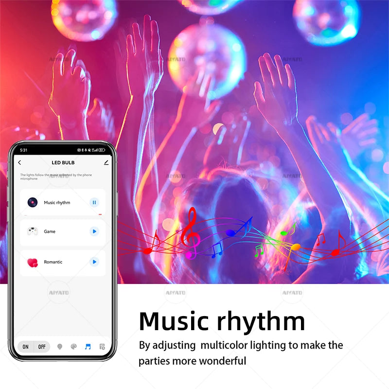 Moreins Smart LED Globe Bulb | Bluetooth RGB Light, Music Sync, 15W / 18W
