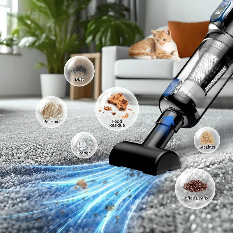 Handheld Car Vacuum Cleaner 2-in-1 – Powerful Suction & Air Duster, Rechargeable