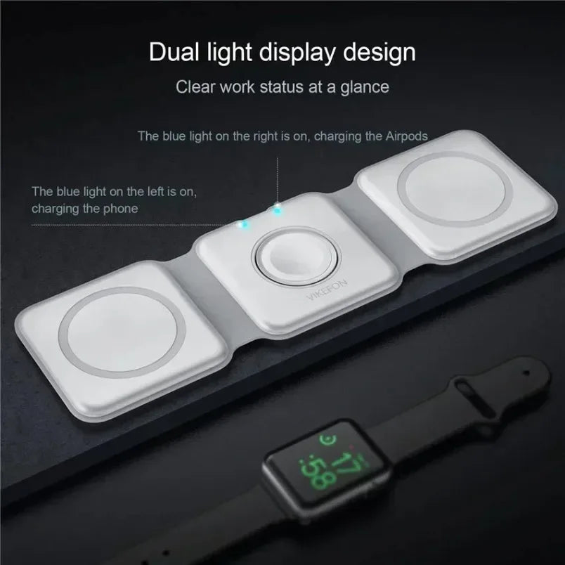 3 in 1 Phone Charge Dock Desktop Wireless Charger for Iphone