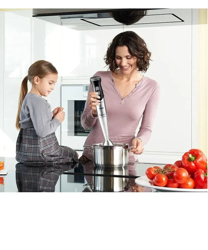 Zuumaa 700W Multi-Function Food Processor – Stainless Steel Chopper, Slicer & Dough Kneader
