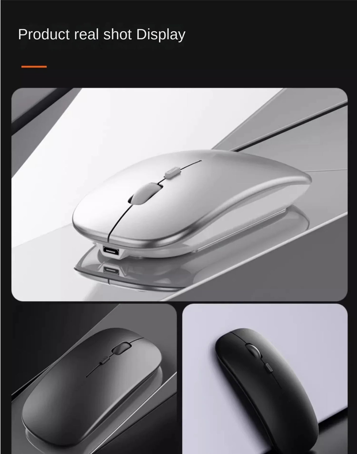 Bluetooth Wireless Mouse with Rechargeable Battery – Universal Dual-Hand Use
