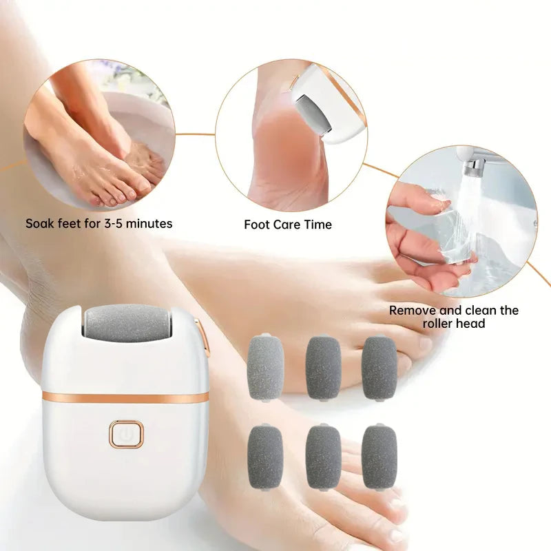 Electric Foot File Pedicure Tool – Cordless Rechargeable Dead Skin Remover