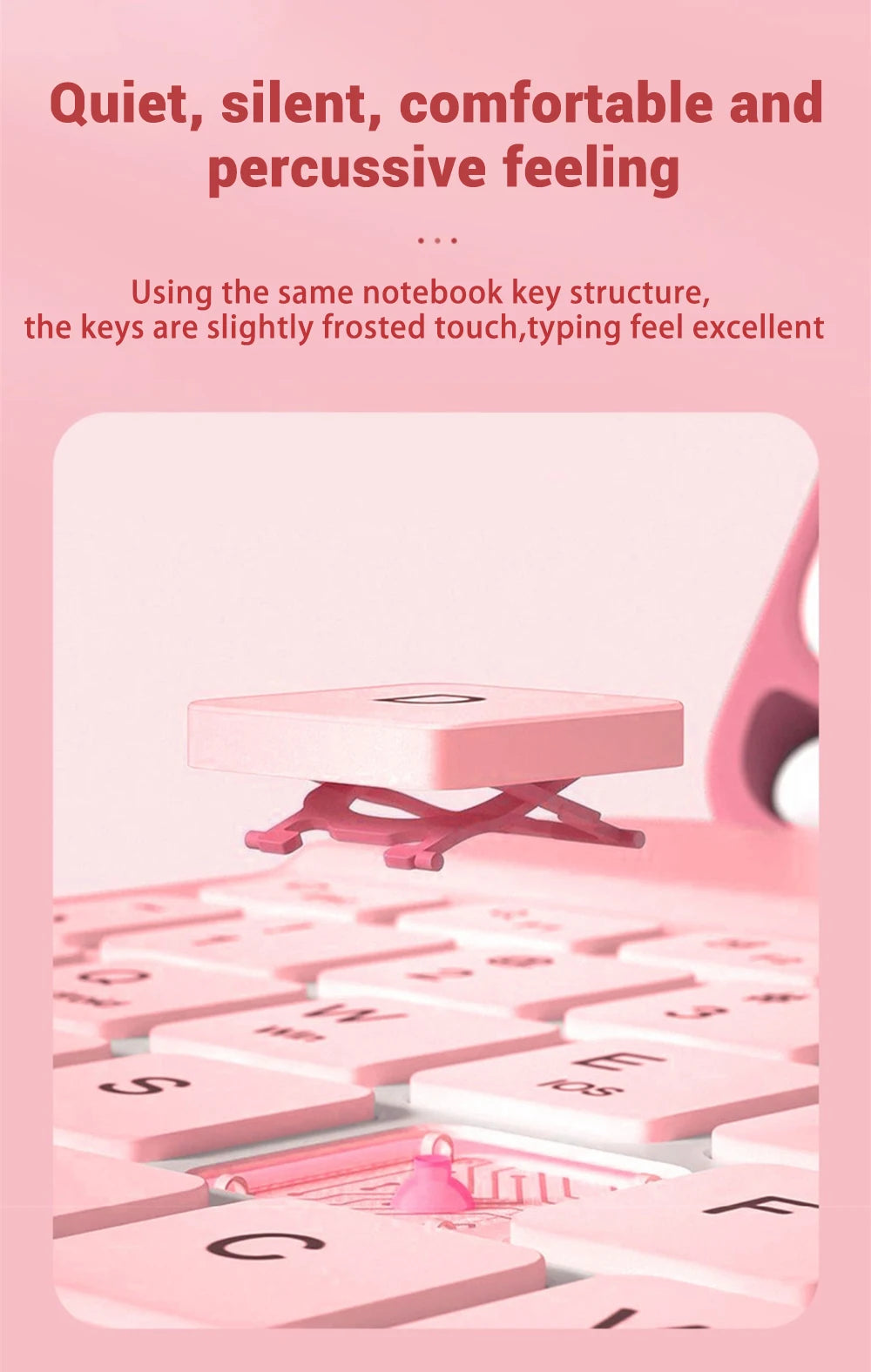 Bluetooth Keyboard with Wireless Mouse – Rechargeable, Home Office Ready