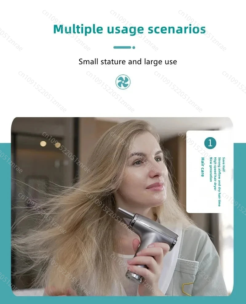 CHUBAN 4-in-1 Wireless Hair Dryer – USB Rechargeable Ionic Travel Blower