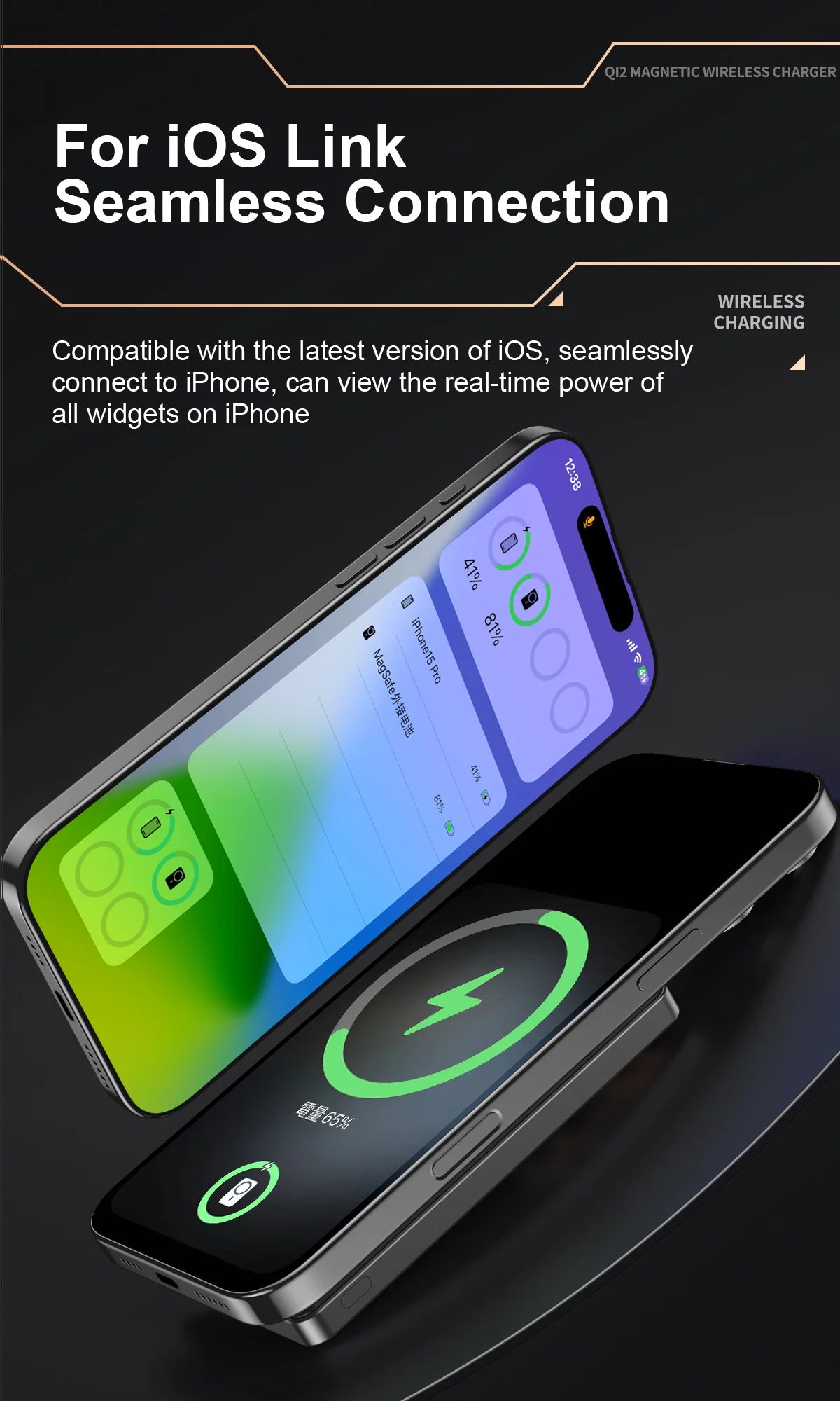 Magnetic Wireless Power Bank 5000/10000mAh – 3-in-1 Fast Charger with Digital Display