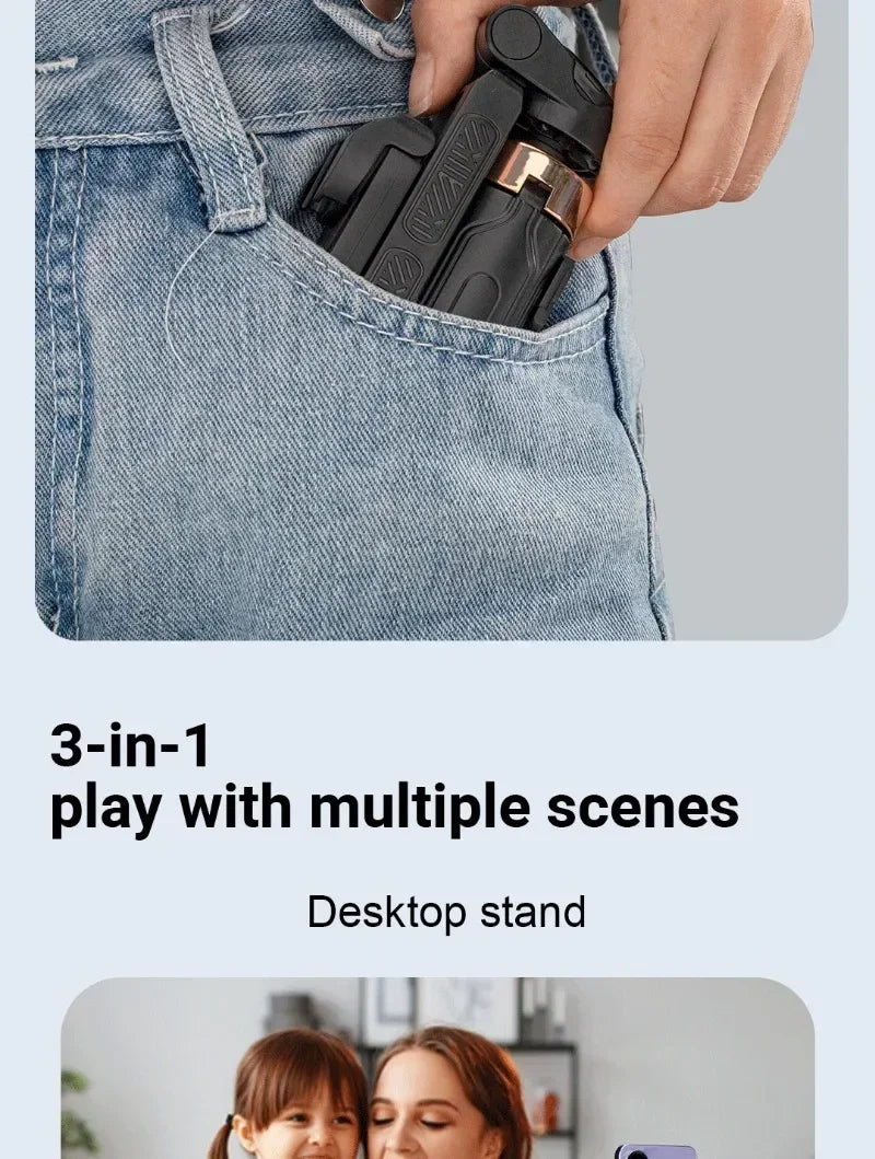 Bluetooth Selfie Stick Tripod – Aluminum Extendable Phone Stand with Remote Control