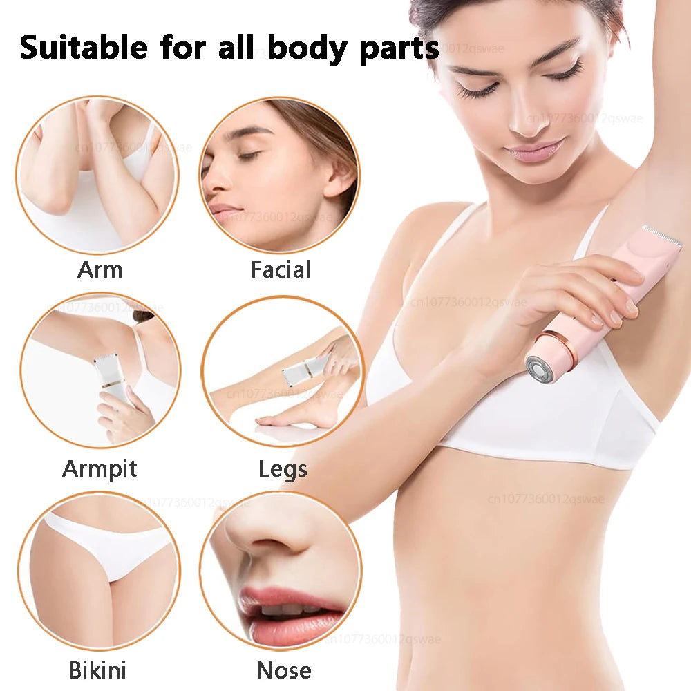 XMSJ Women’s Electric Razor – Wet & Dry Rechargeable Bikini, Legs & Face Shaver