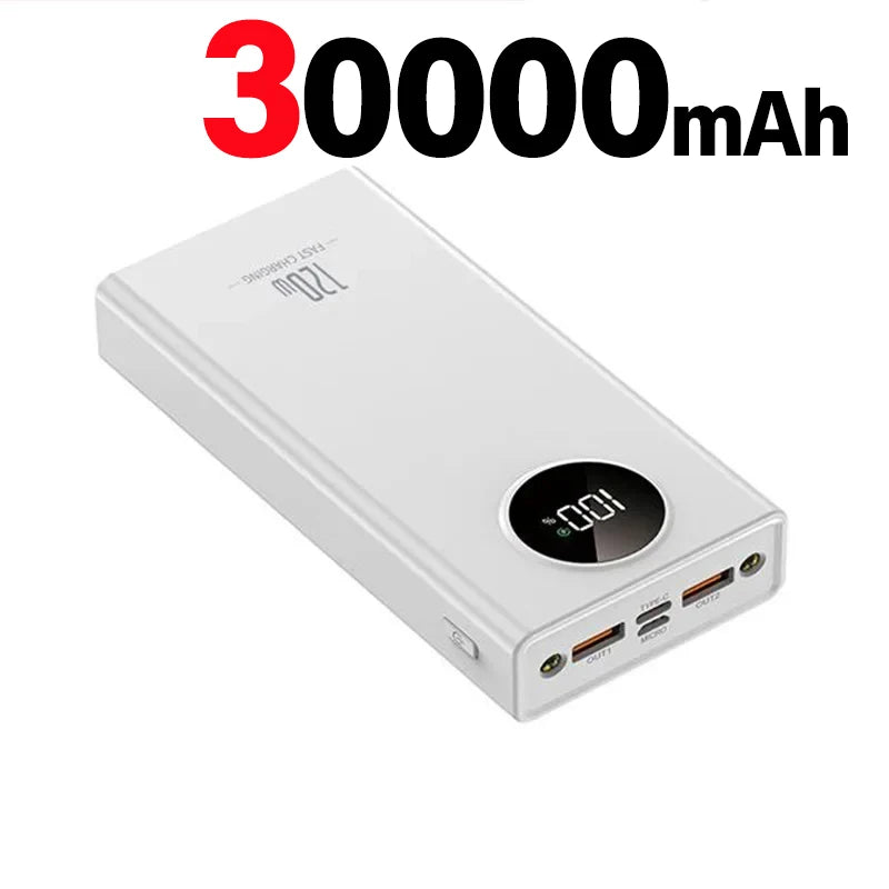 Ultra-Large Capacity Power Bank – Super Fast Charging with Flashlight (Portable External Battery)