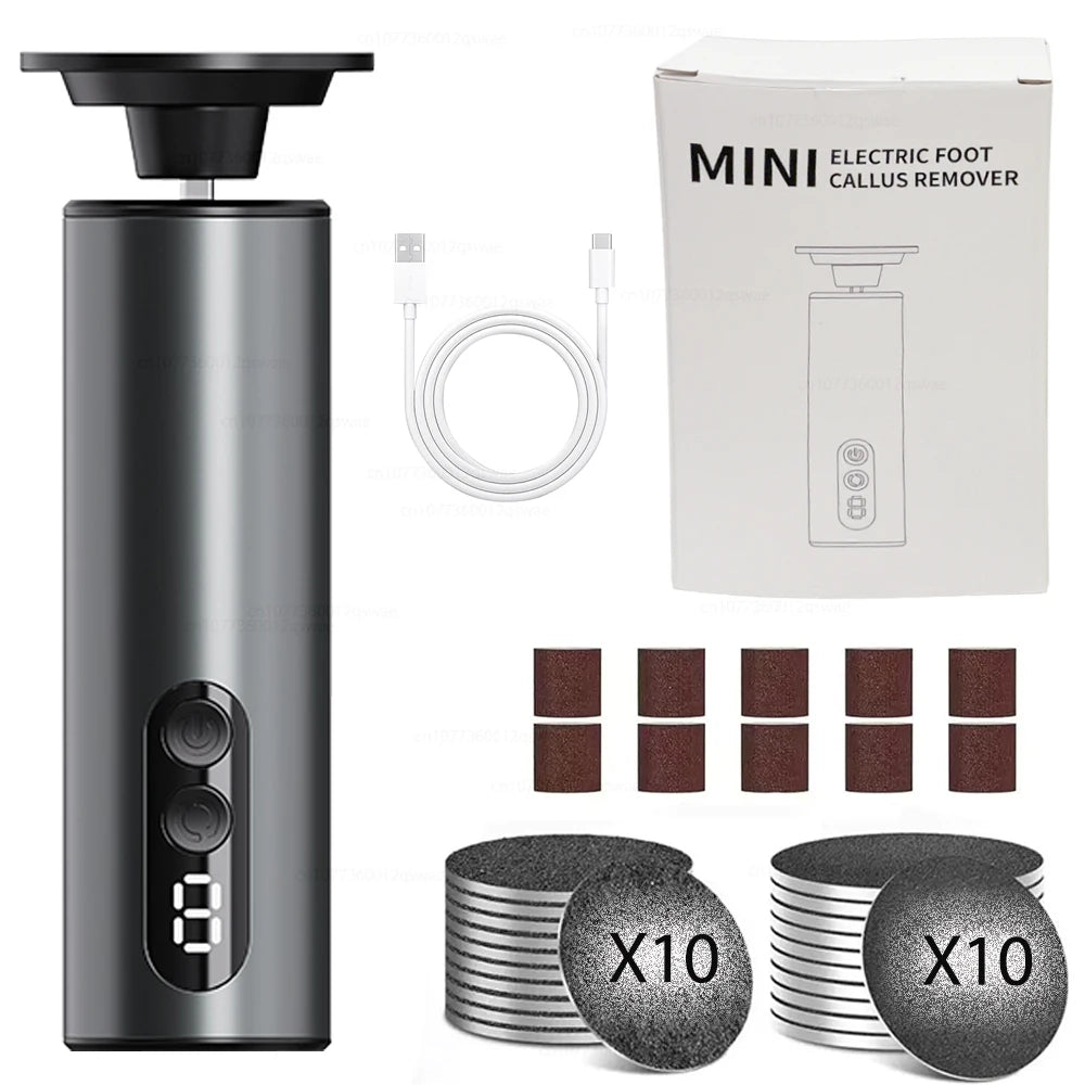 XMSJ 2-in-1 Electric Foot Callus Remover – Rechargeable Foot File & Nail Grinder with 9 Speeds
