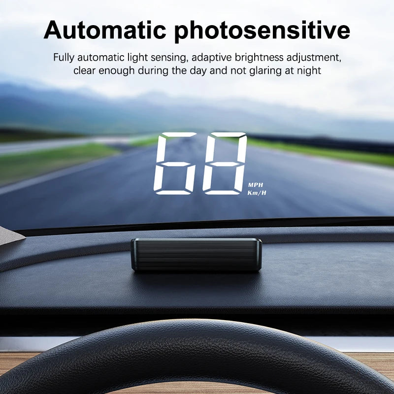 GPS Car Speed HUD – Windshield Head-Up Display for Safe Driving, Plug & Play Universal Fit