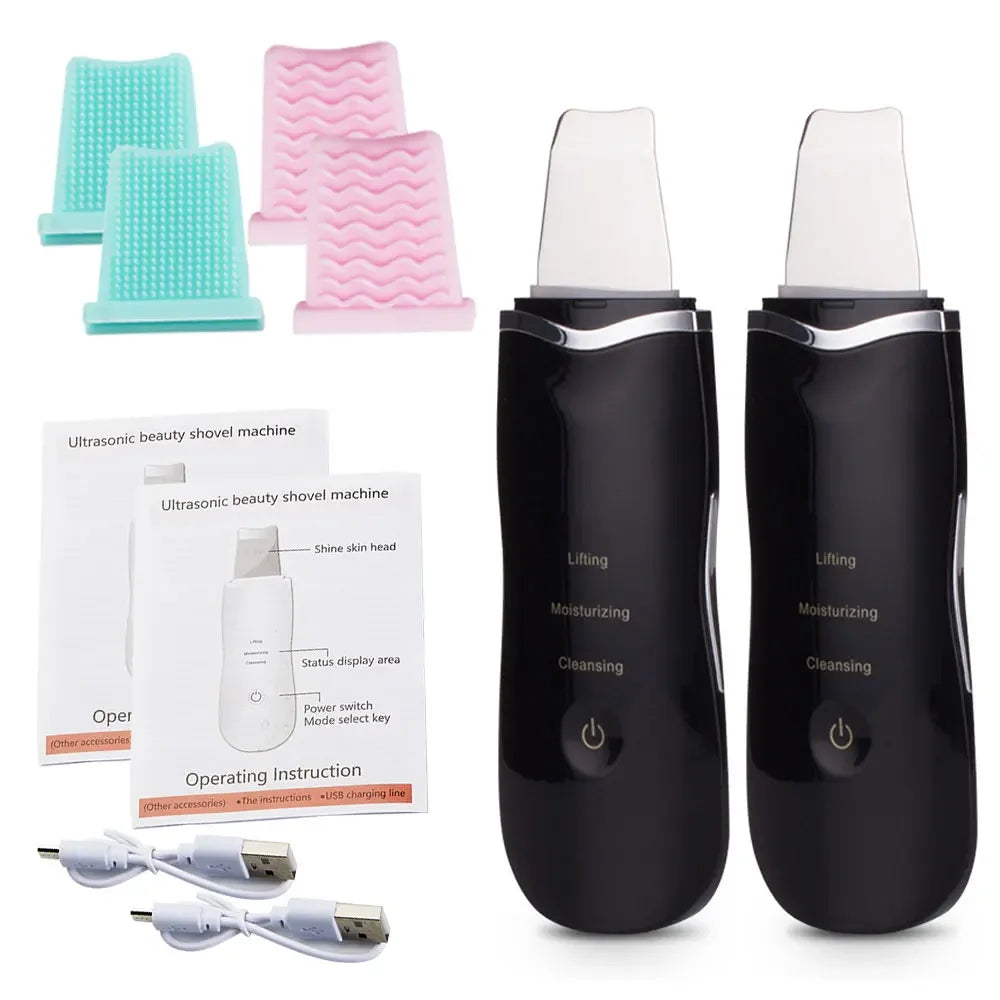MERALL Ultrasonic Skin Scrubber – EMS Ion Deep Pore Facial Cleaner