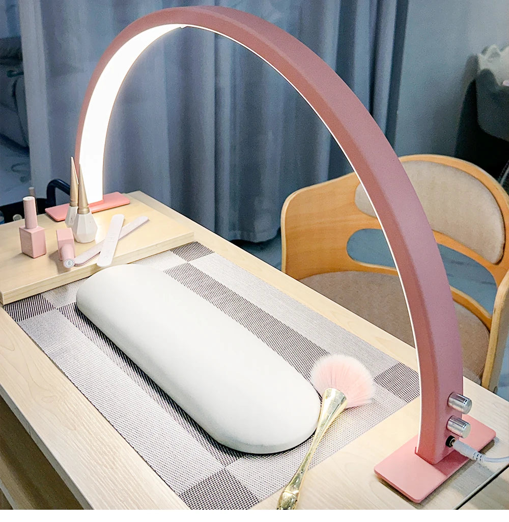 Half Moon LED Manicure Lamp 50W | Modern Nail Desk Light, Salon & Home