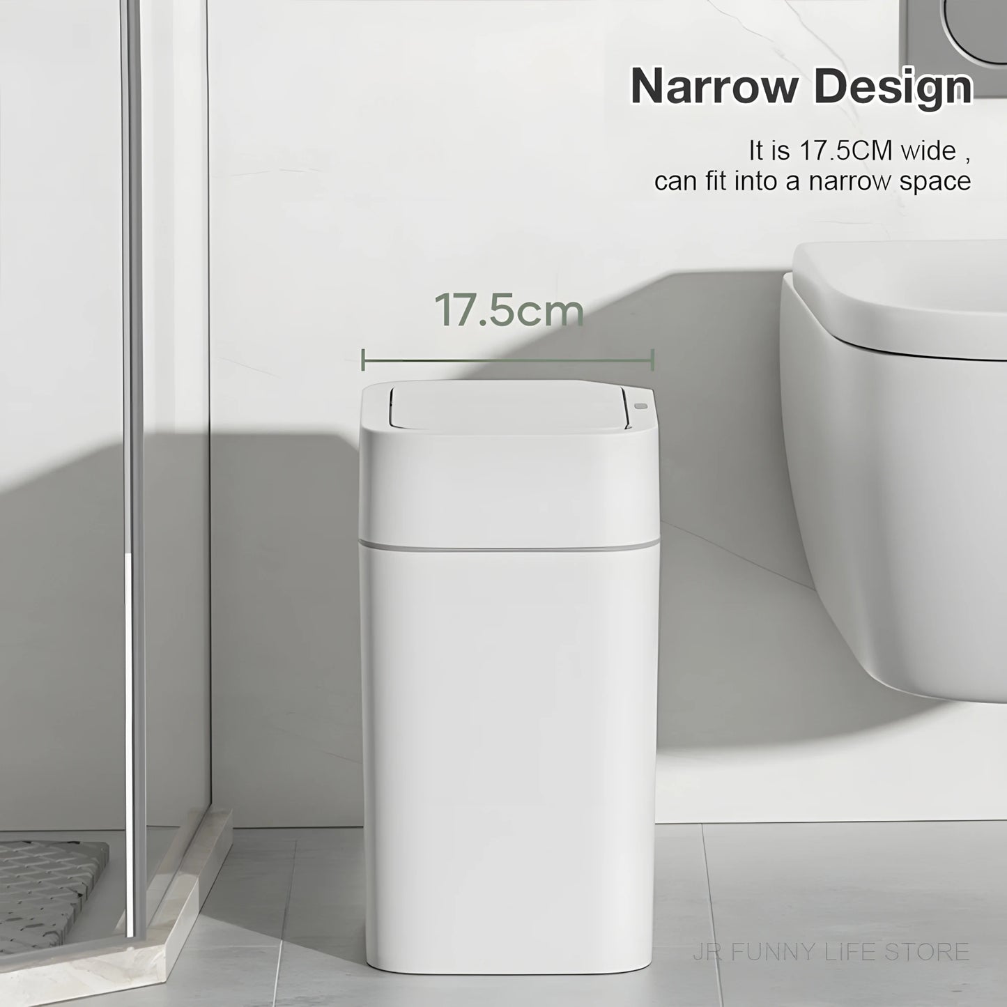 Smart Sensor Trash Can – Dual Induction Wave & Knee Open Bin (12L / 16L)