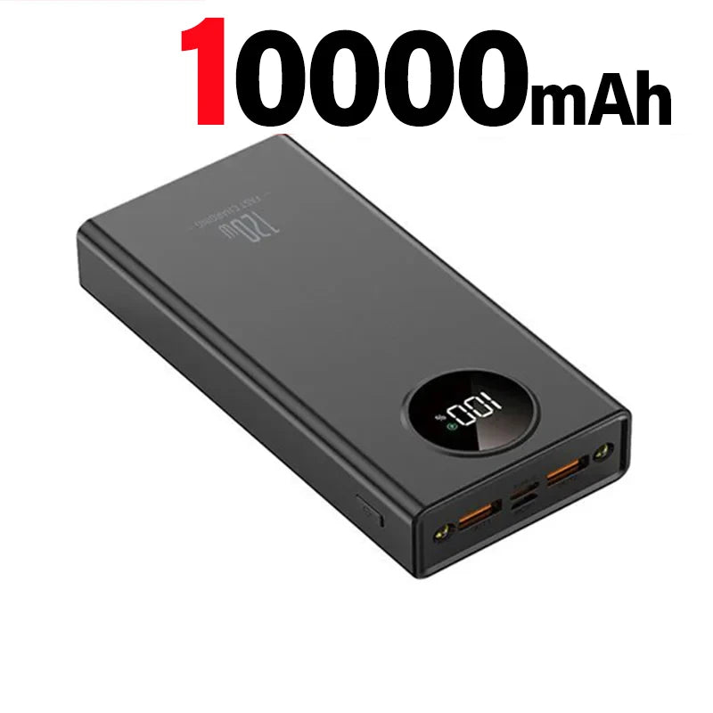 Ultra-Large Capacity Power Bank – Super Fast Charging with Flashlight (Portable External Battery)