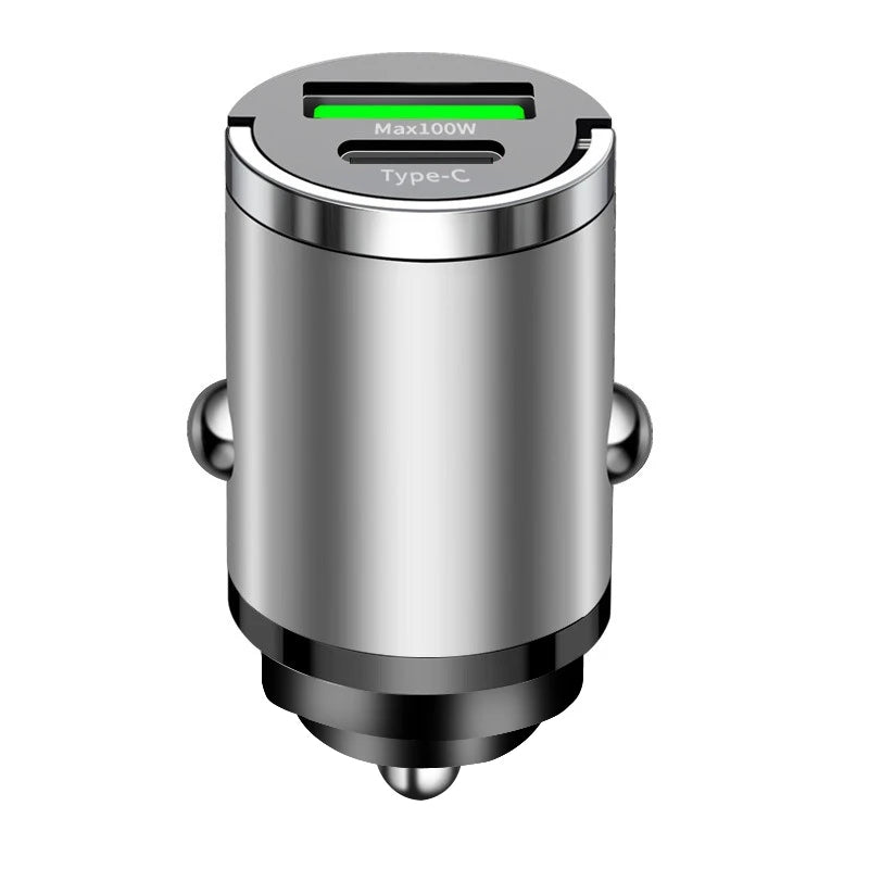 100W Car Charger Lighter – Quick Charge 3.0 + USB-C Fast Charger