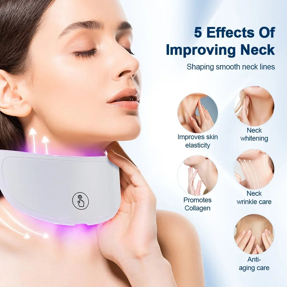 Professional 7-Color LED Face & Neck Mask – Home Skin Rejuvenation Device