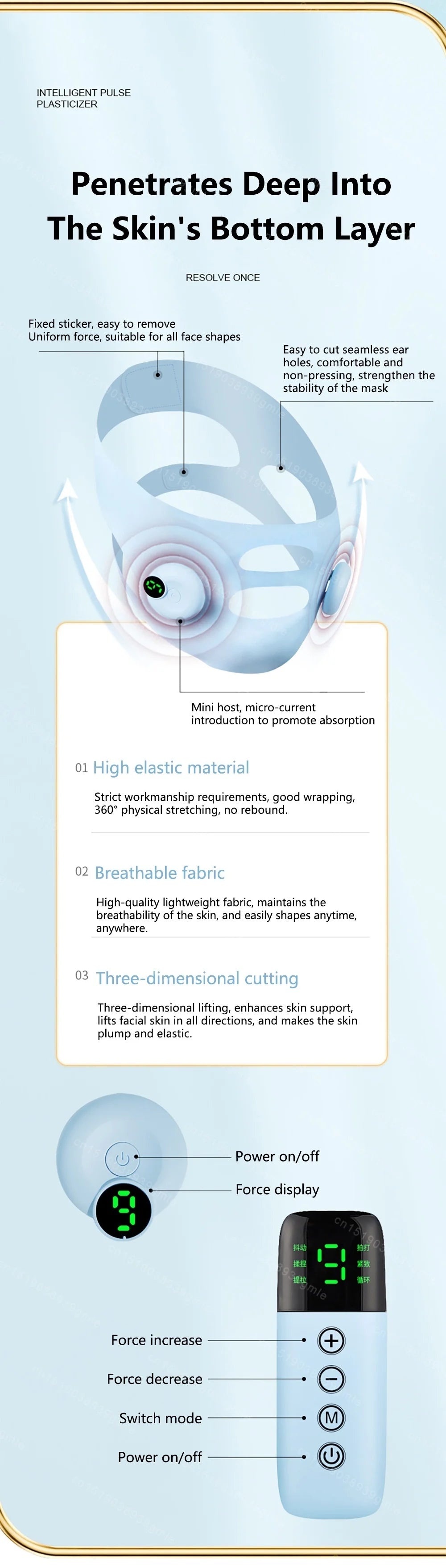 Voguish Facial Lifting Device – Rechargeable Skin Tightening Massager