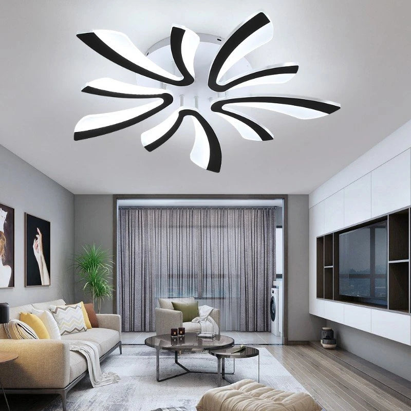 JAYGIY LIGHT Butterfly LED Ceiling Light | Dimmable Remote Control, Modern White