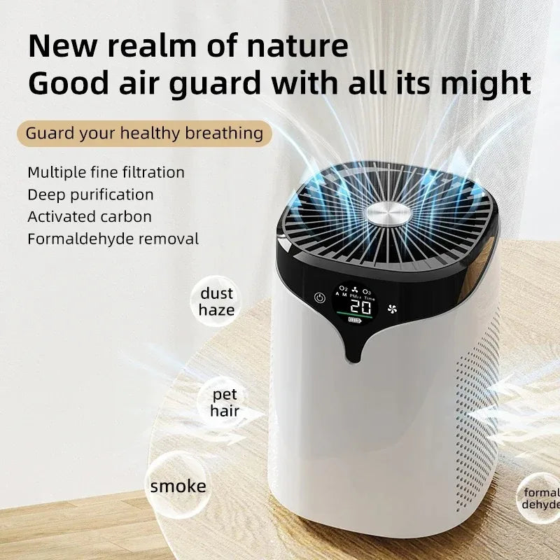 Mini Air Purifier for Bedroom & Office – K10 Ionizer, Formaldehyde Removal, Low Noise