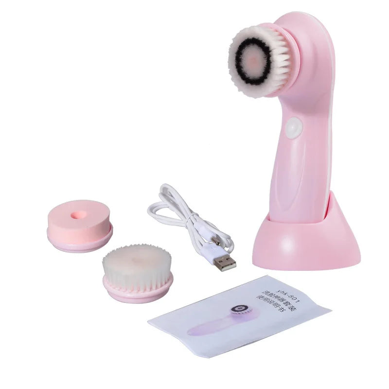 All-in-One Facial Cleansing Brush – Waterproof Exfoliating Face Cleaner