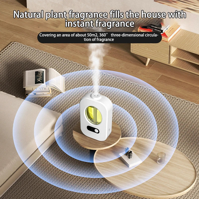 ZAOXI Smart Aromatherapy Diffuser – USB-C Rechargeable, Nano Atomization, Wall or Desk Mount