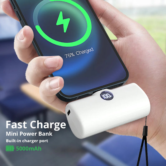 Pocket Power Bank 5000mAh – 18W PD Fast Charge for iPhone & Android