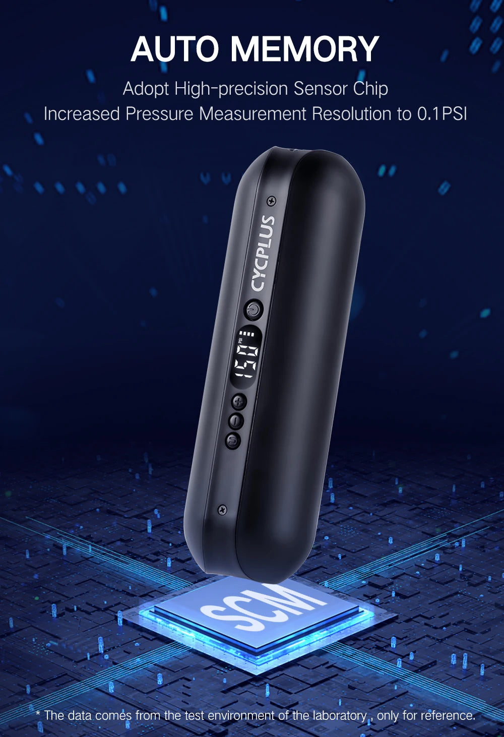 CYCPLUS Portable Air Pump 150PSI Smart Electric Inflator for Car, Bike, Motorcycle & Ball with Type-C Charging