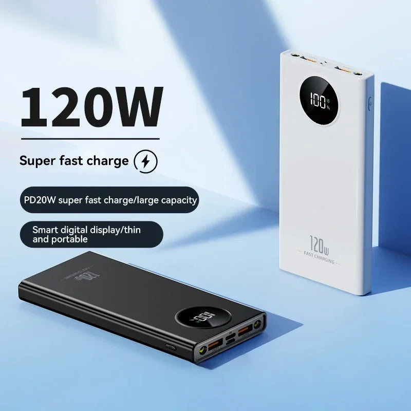 Ultra-Large Capacity Power Bank – Super Fast Charging with Flashlight (Portable External Battery)