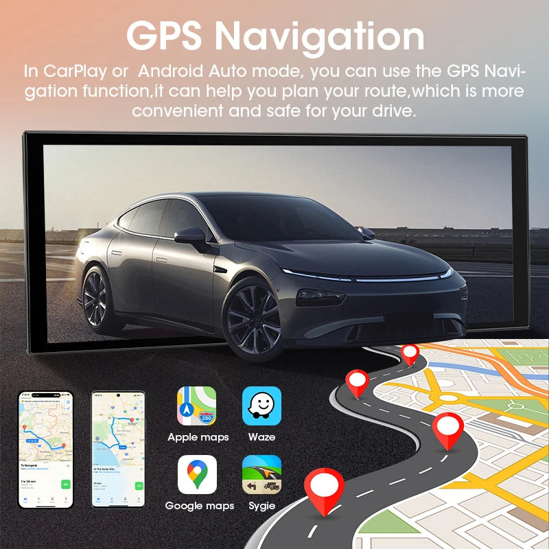 T369 11.26″ Wireless CarPlay Screen with 4K Rotatable Camera