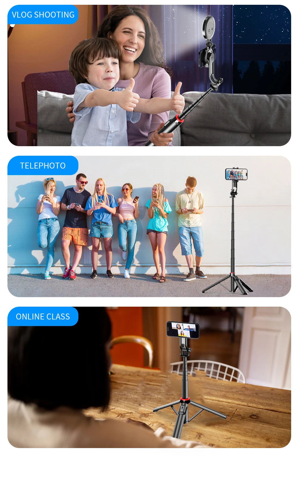 Magnetic Bluetooth Selfie Stick Tripod with Remote – Selfieshow C20