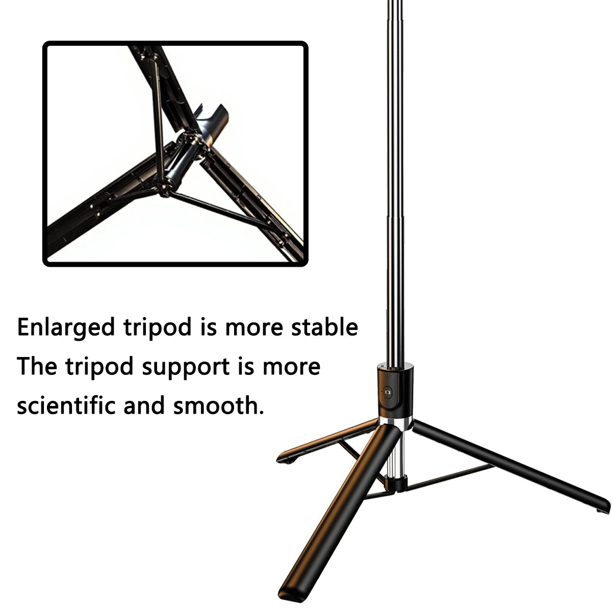 Aluminum Bluetooth Selfie Stick with Remote – R1 1.7m Travel Edition