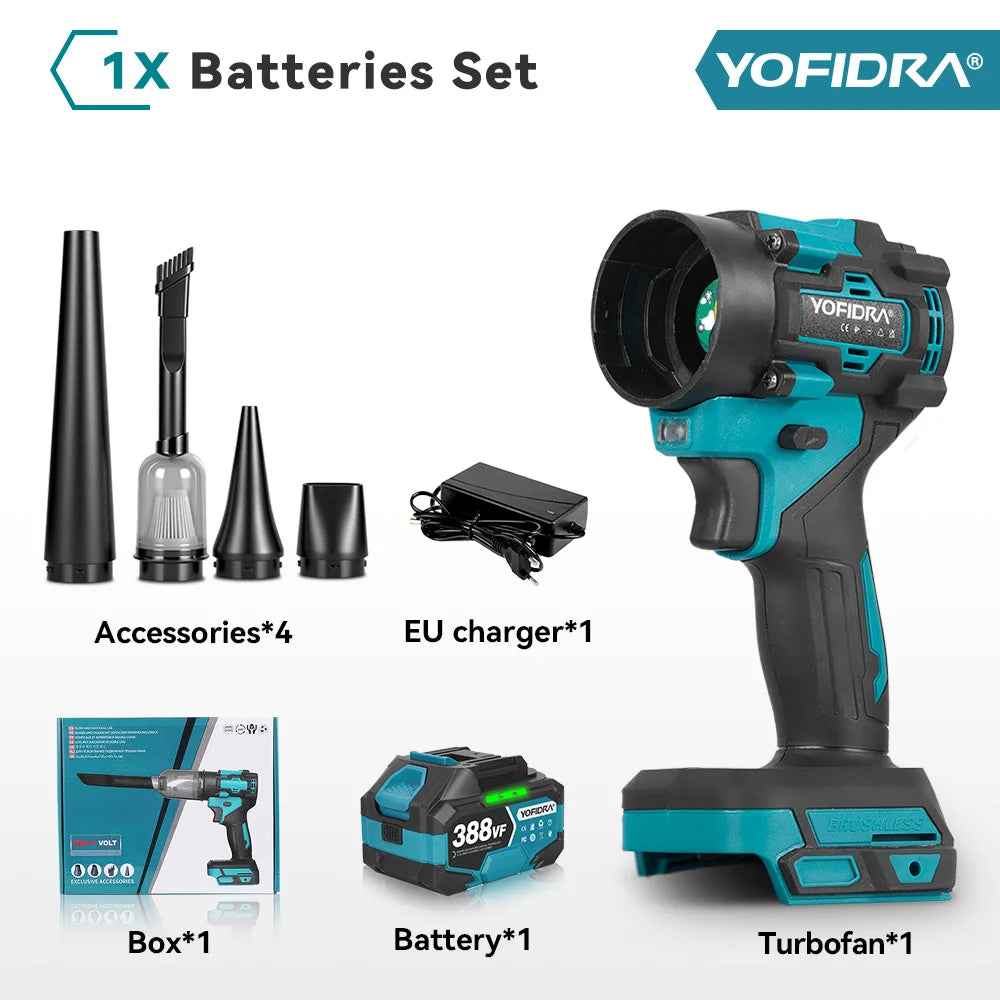Yofidra F02-ES 1200W Turbo Air Duster & Vacuum Blower – 110m/s High-Speed Electric Cleaner