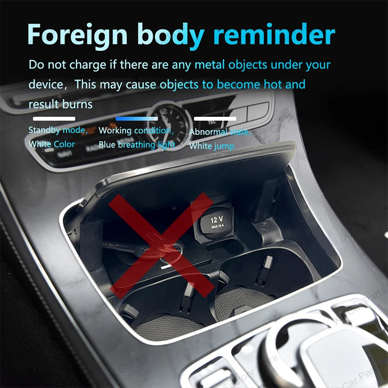 E-Class W213 / E-Coupe 15W Magnetic Wireless Car Charger – 2016–2023