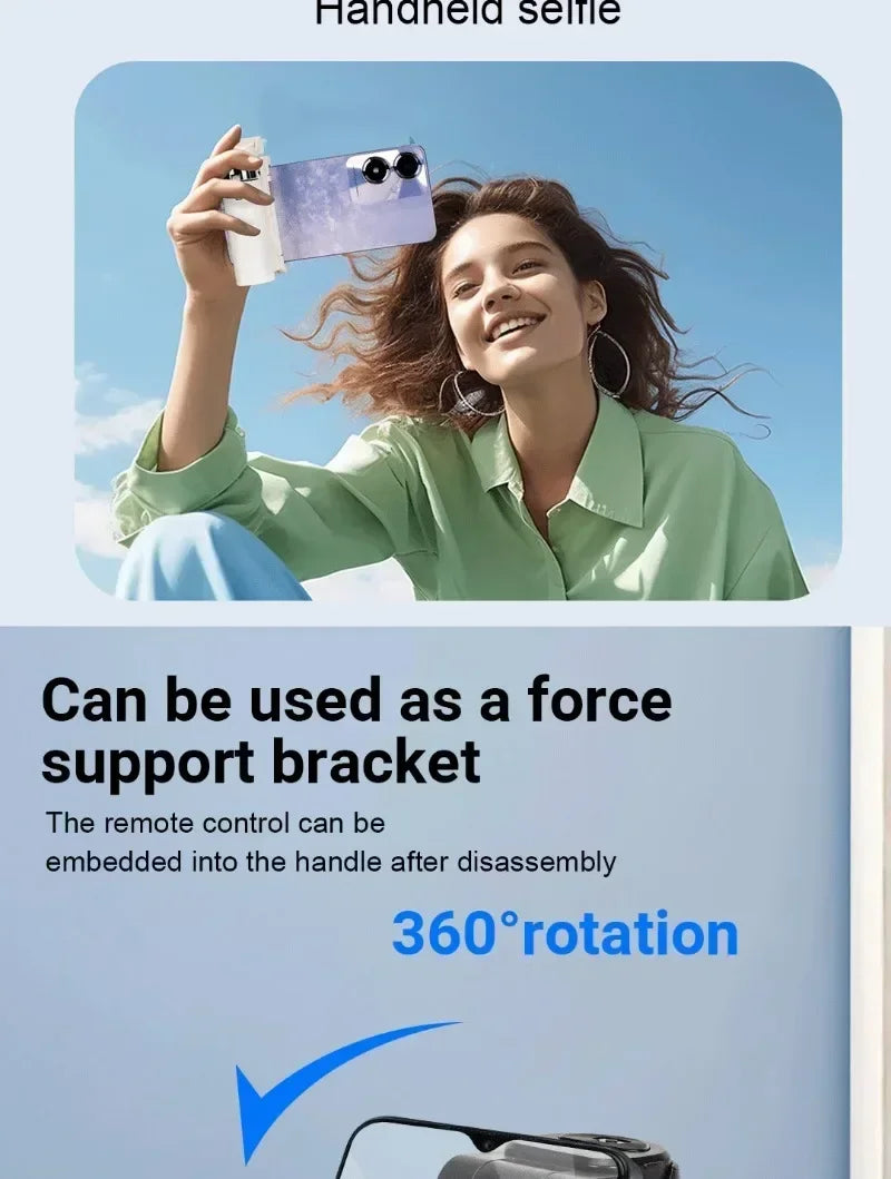 Bluetooth Selfie Stick Tripod – Aluminum Extendable Phone Stand with Remote Control