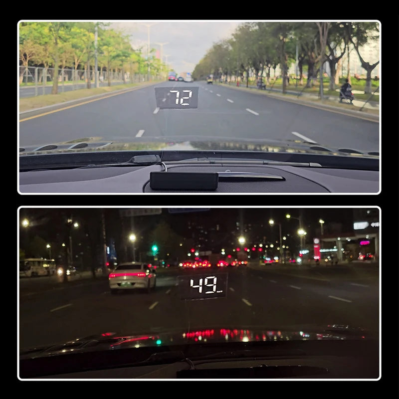 GPS Car Speed HUD – Windshield Head-Up Display for Safe Driving, Plug & Play Universal Fit