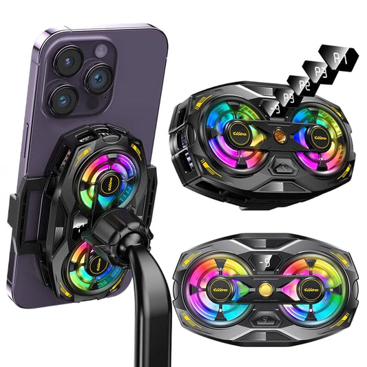 K32 Smartphone Cooler | Dual-Core Radiator, Digital Temperature Display & RGB